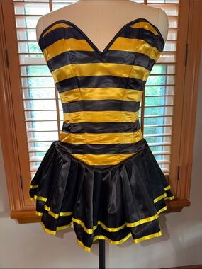 Yellow & Black Bee Corset Costume